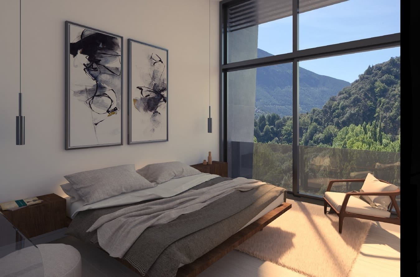 habitació principal de la casa amb terrassa